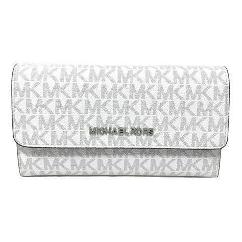 michael kors white leather wallet|michael kors men's wallet leather.